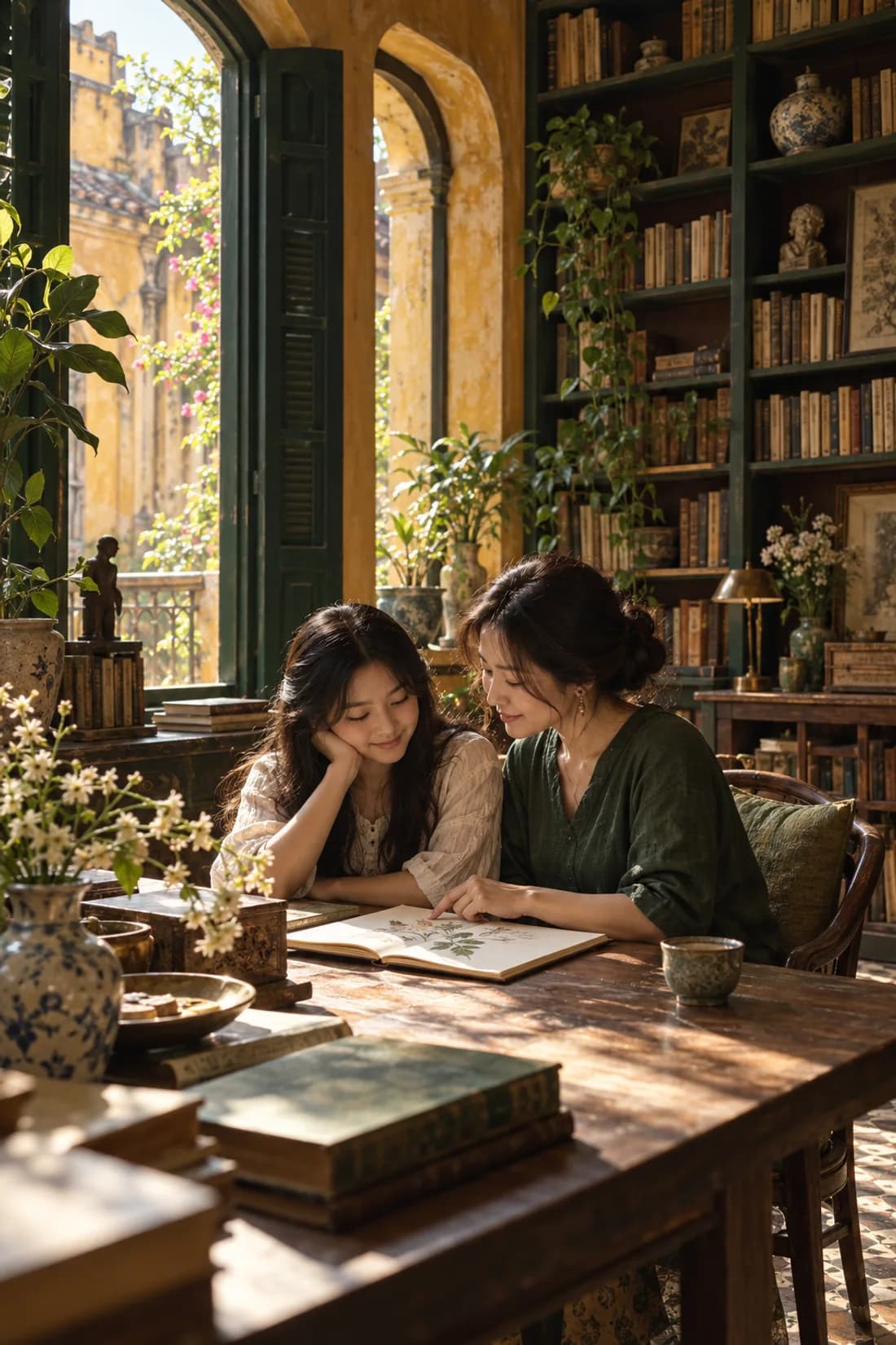 Người lớn đồng hành và trò chuyện cùng học sinh